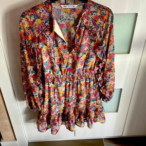 New zara dress multi colored!